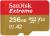 Sandisk Extreme microSDXC UHS-I 256GB Memory Card for 4K Video on Smartphones, Action Cams & Drones (SDSQXA1-256G-GN6MN) color image
