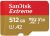 SanDisk 512GB Extreme microSDXC UHS-I Memory Card with Adapter - C10, U3, V30, 4K, A2 (SDSQXA1-512G-GN6MA) color image