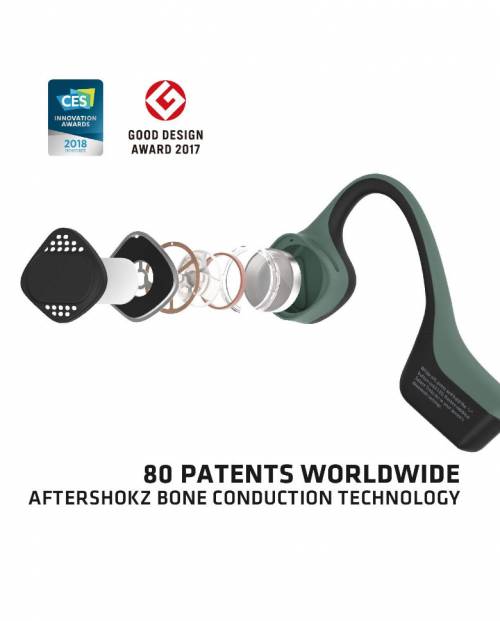 aftershokz air wireless bone conduction bluetooth headphones