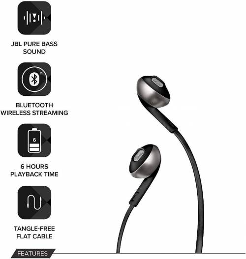 Buy Jbl Tune 205bt Pure Bass In-ear Bluetooth Earphones Earphones Online In  India At Lowest Price | Vplak