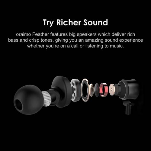 oraimo feather bluetooth headset
