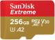 Sandisk Extreme microSDXC UHS-I 256GB Memory Card for 4K Video on Smartphones, Action Cams & Drones (SDSQXA1-256G-GN6MN) image 