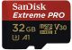 SanDisk 32gb Extreme Pro Micro SDHC UHS-I 100mbps 4K Memory card image 
