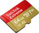 SanDisk Extreme microSDXC, U3, C10, V30, UHS 1, 160MB/s R, 60MB/s W, A2 Card, for 4K Video Rec on Smartphones,  Action Cams & Drones, SDSQXA2 64GB image 