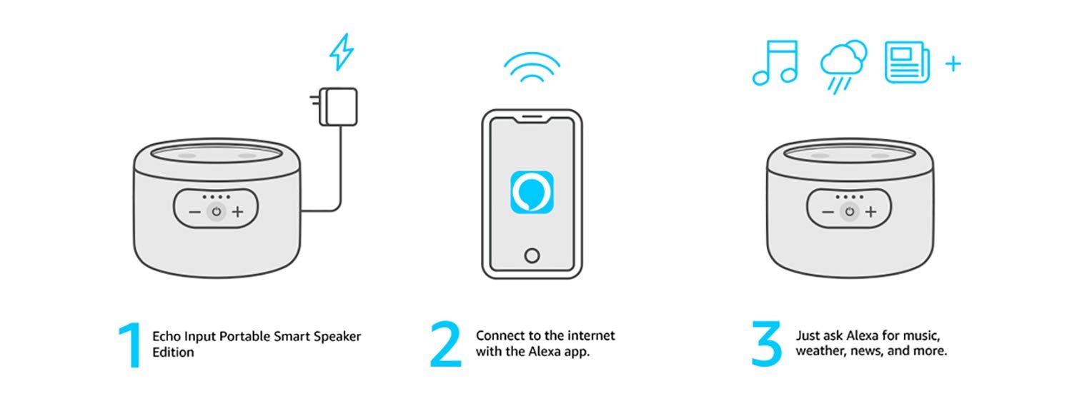 Amazon input portable smart speakers