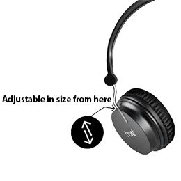 Adjustable headband lets you adjust the headphone according to the size of head