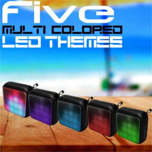 Five multi coloured LED theme sync to music