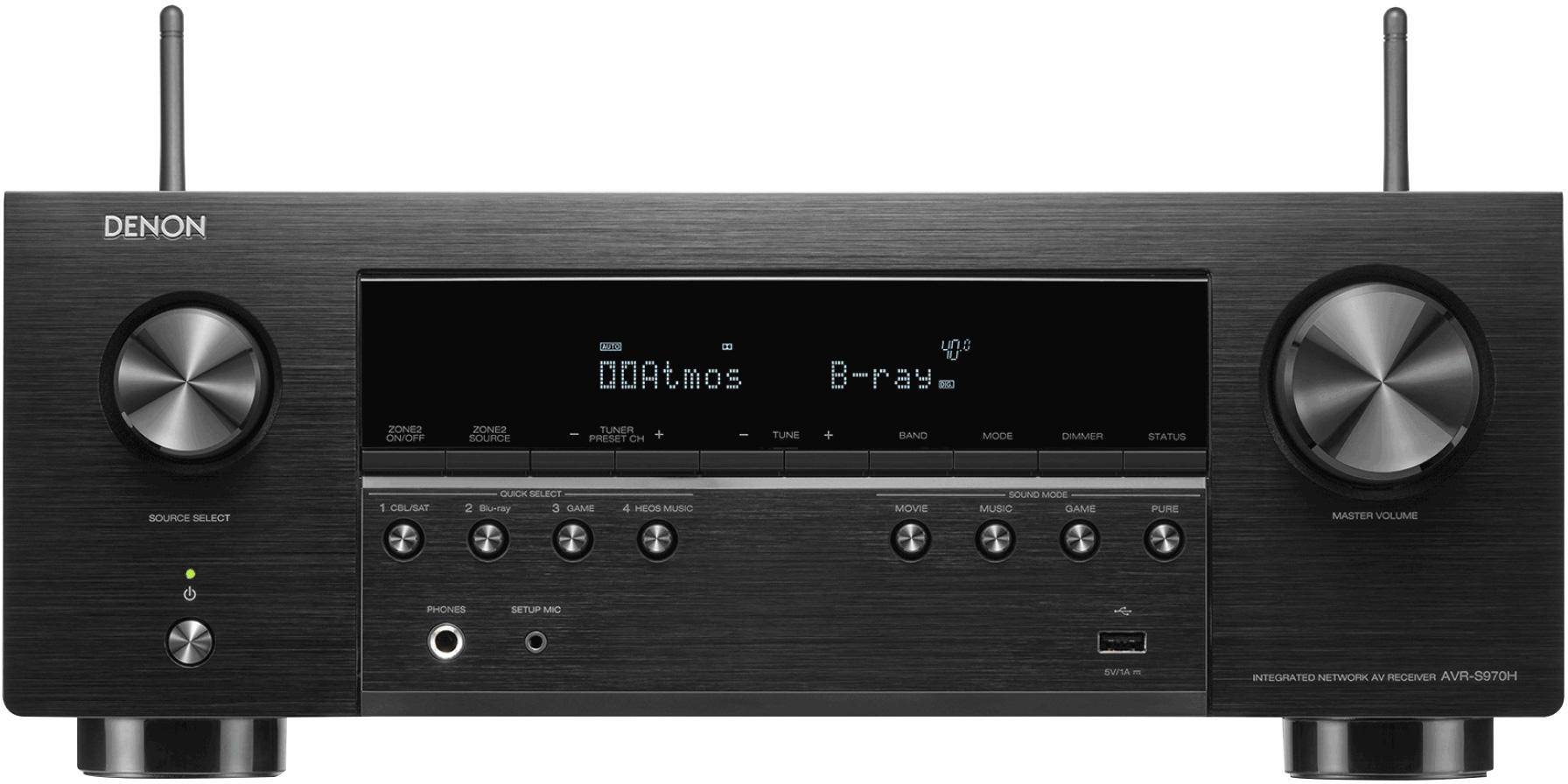 Denon AVR-S760H (75W X 7) 7.2-Ch. with HEOS and Dolby Atmos 8K Ultra HD HDR  Compatible AV Home Theater Receiver with Alexa Black AVR-S760H - Best Buy