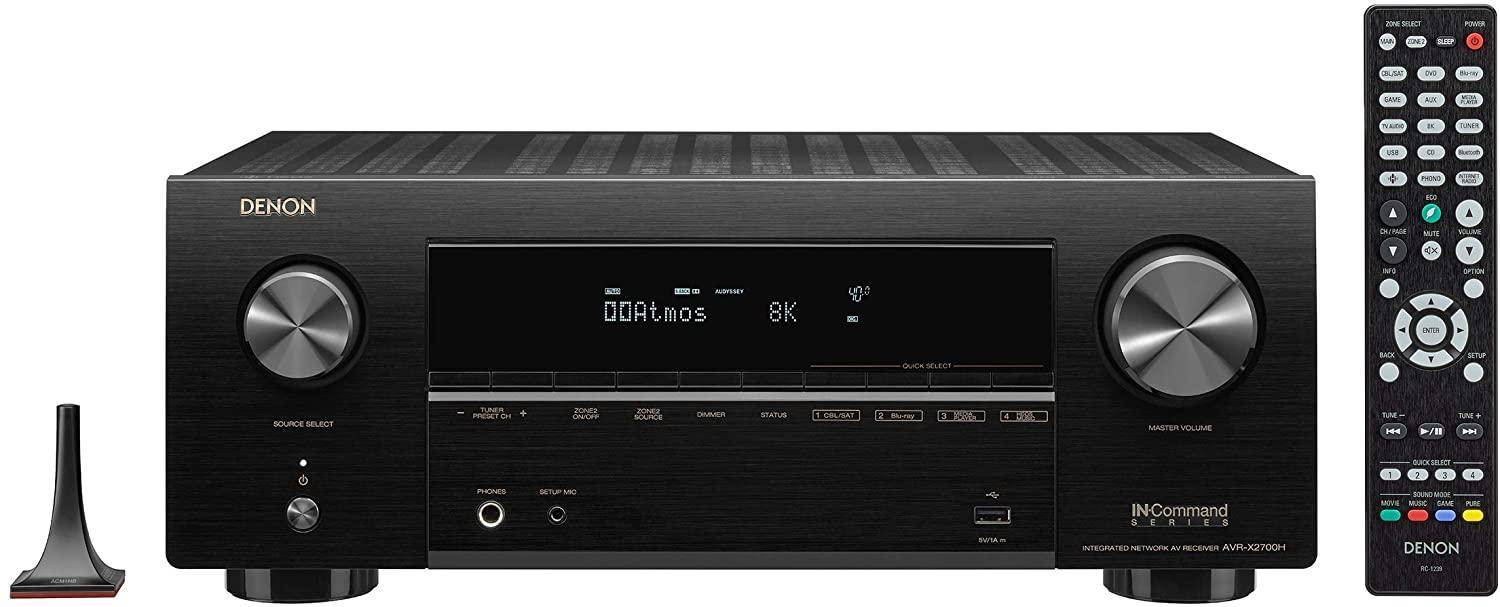Denon AVR-X2700H 8K Ultra HD 7.2 Channel AV Receiver with 3D Audio, Voice Control and HEOS Built-in zoom image