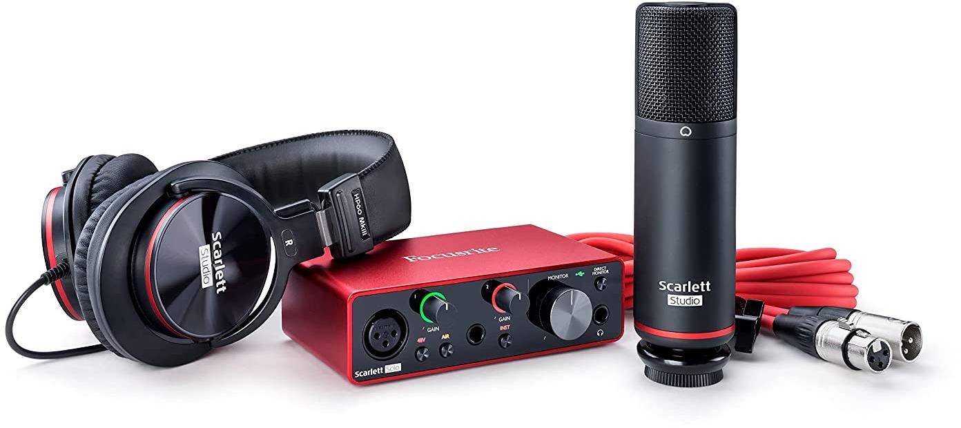 Buy Focusrite Scarlett Solo Studio Audio Online in India at Lowest Price VPLAK Focusrite Scarlett 4i4 3rd Gen 4x4 USB Audio Interface Bundle with Headphon