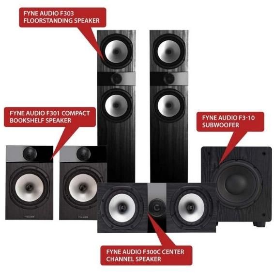 Fyne Audio F303 5.1 Home Theatre System zoom image