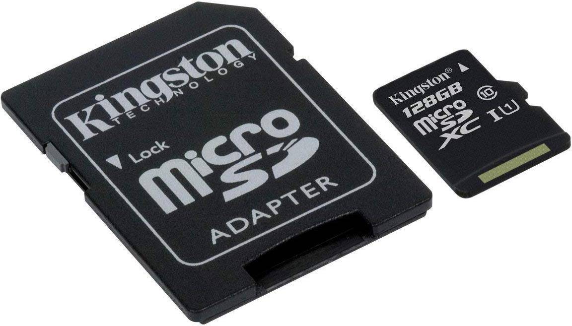 Kingston Canvas Select 128GB MicroSDXC Memory Card with Adapter (SDCS/128GBIN) zoom image