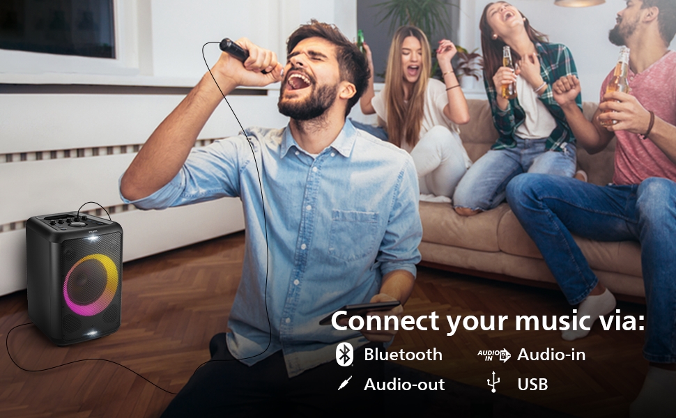 All your tunes. Bluetooth, audio-in, and more