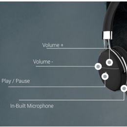 Different functions on the right ear cup of the headphone provide user friendly experience