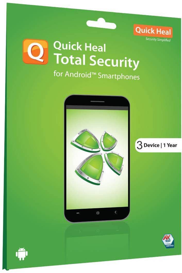 Quick Heal Total Security For Android Smartphone Family Pack 3 Devices 1 Year (FPMTR3) zoom image