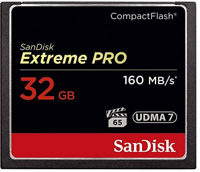 SanDisk 32GB Extreme Pro CompactFlash Memory Card (160MB/s) zoom image