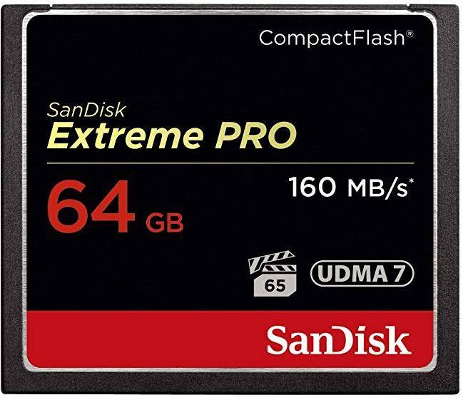 SanDisk 64GB Extreme Pro CompactFlash Memory Card (160MB/s) zoom image