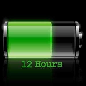 12 hours of long battery life