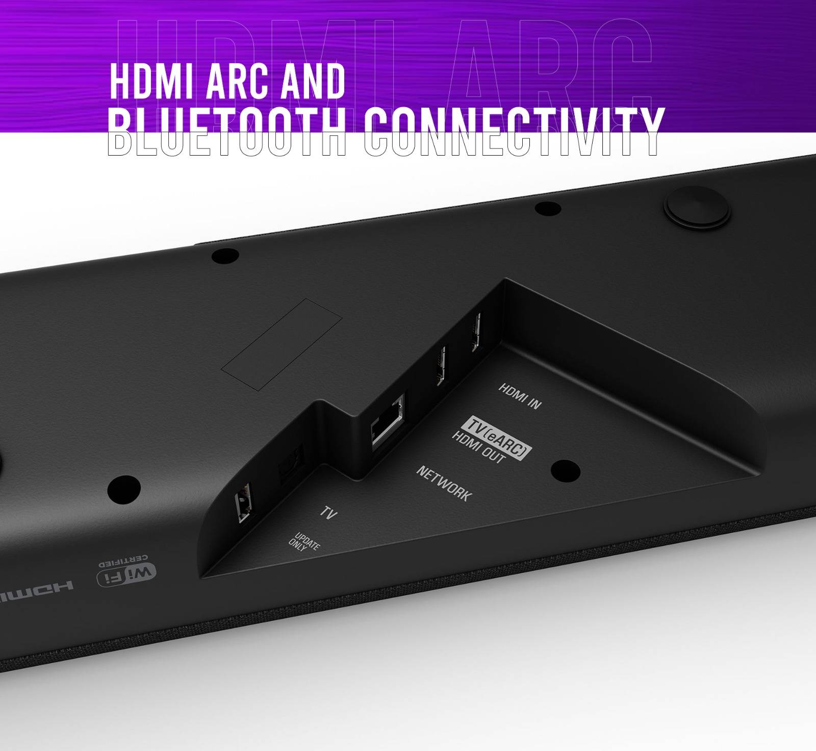 HDMI ARC and Bluetooth Connectivity